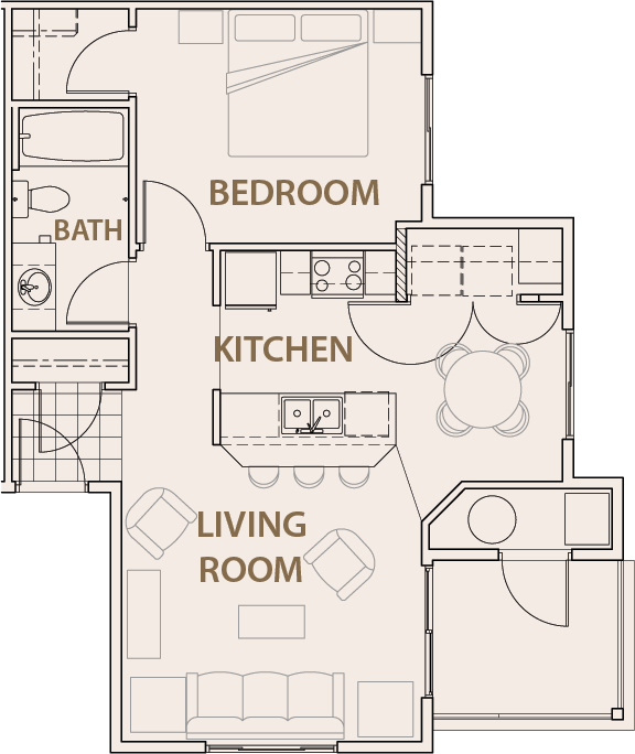 1x1 Colorado Springs, CO 80908 | Copper Range Apartments